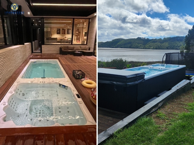 swim spa and hot tub combo swim spa and hot tub combo